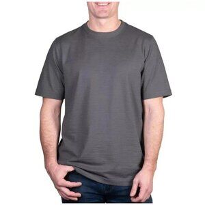 NEW Kirkland Signature Men's L Pima Cotton Gray Slub Tee Shirt Short sleeve